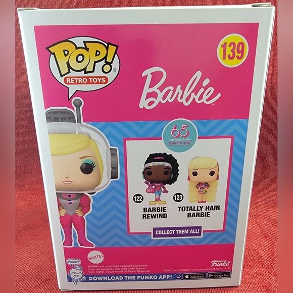 Barbie astronaut funko # 139 (nib) With pop protector - Picture 7 of 7
